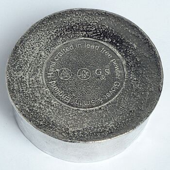 Personalised Anniversary Pewter Trinket Box Gift, 8 of 12