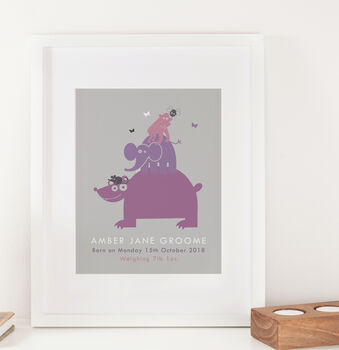 Personalised Child's 'Zoo' Print, 2 of 6