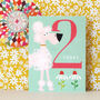 Mini Pink Poodle 2nd Birthday Card, thumbnail 5 of 5