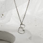 Sterling Silver And Diamond Hearts Necklace, thumbnail 4 of 5
