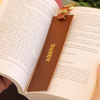 Personalised Leather Bookmark Gift For Him Or Her, 2 of 3