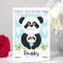 Personalised Panda Daddy Valentine's Card, thumbnail 2 of 9
