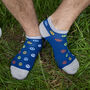 Peace Blue And Lux Taylor Blue Men's Trainer Socks Bundle, thumbnail 5 of 7