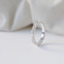 Textured Sterling Silver Eternity Band, thumbnail 2 of 5