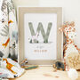 Personalised Zebra Initial Nursery Print, thumbnail 5 of 8