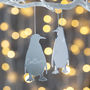 Personalised Mirrored Penguin Decoration, thumbnail 1 of 2