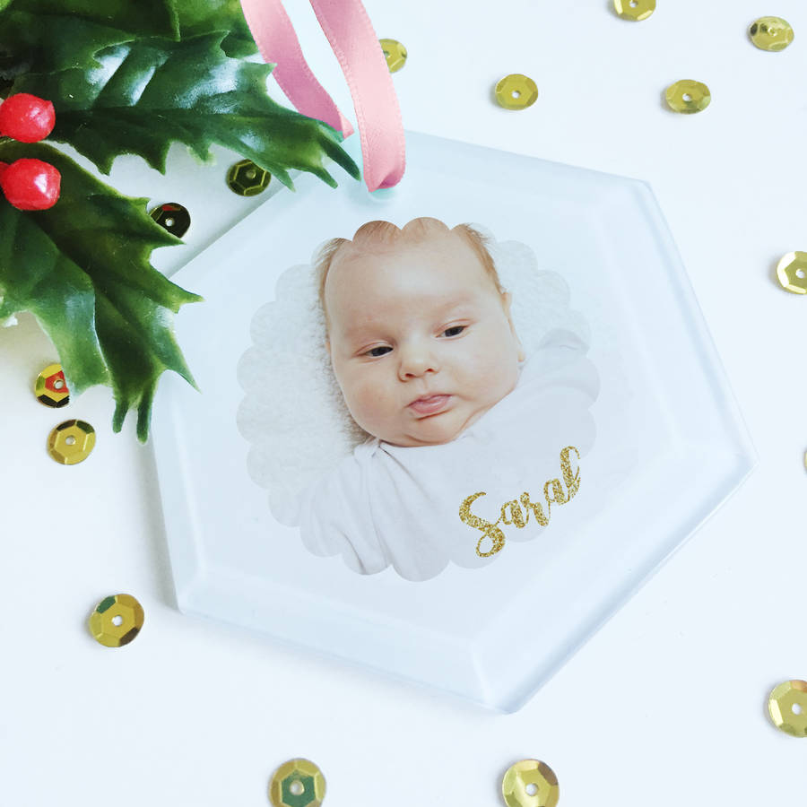 Personalised Baby's First Christmas Tree Decoration By Chips