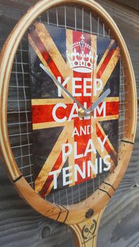 Keep Calm Tennis Racket Clock, 3 of 5