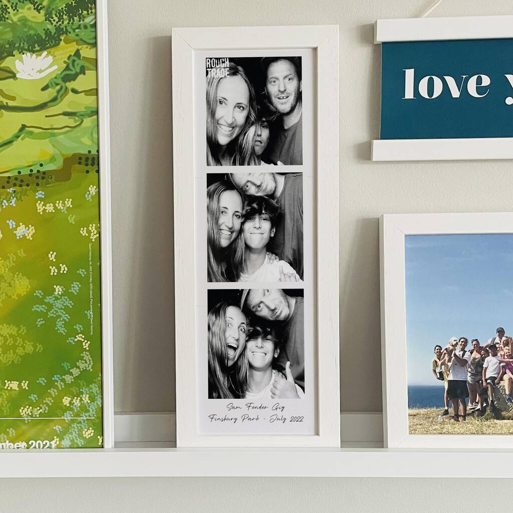 Personalised Photo Booth Strip Framed Print, 1 of 7