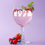 Personalised Mum Est. Flower Font Mother's Day Gin Glass, thumbnail 5 of 6