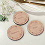 Personalised Wooden Coaster Floral Garland Place Setting, thumbnail 4 of 10