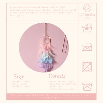 Back To School Gift, Pastel Charm Dream Catcher For Her, 7 of 7