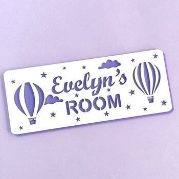 Personalised Hot Air Balloon Children's Door Plaque, 3 of 12