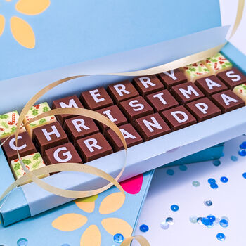Personalised Grandpa Gramps Grandad Christmas Chocolate, 2 of 8