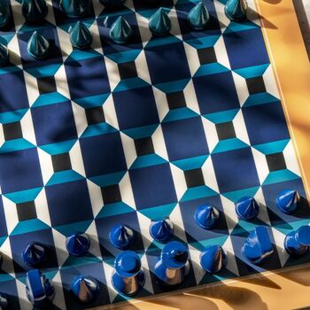 Lacquered Wooden Chess Set ‘Athena’, 5 of 7