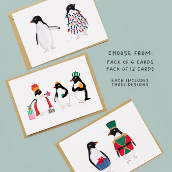 Silly Penguins Christmas Card Pack, 2 of 9