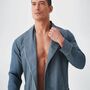 Men's 'Geometric Moorland' Crisp Cotton Robe, thumbnail 2 of 6