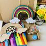 Children's Wooden Hanging Rainbow Letterbox Kit, thumbnail 4 of 6