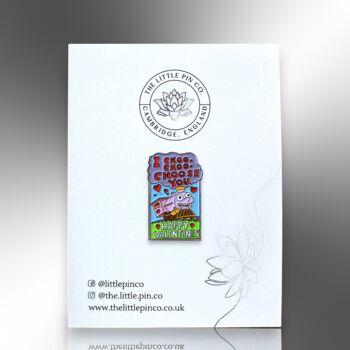 I Choo Choo Choose You Happy Valentine's Locomotive Enamel Pin, 4 of 8