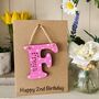 Personalised 2nd Birthday Letter Wooden Keepsake Card, thumbnail 1 of 11