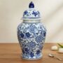 Chinoiserie Ginger Jar And Vase White Blue Porcelain, thumbnail 5 of 5
