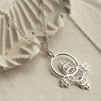 Sterling Silver Bubble Loop Necklace, 4 of 5