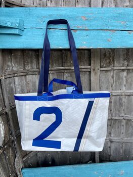 Gennaker Upcycled Sailcloth Two Handle Bag, 5 of 5