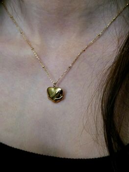 Hug Heart 18 K Gold Plated Pendant Necklace, 4 of 12