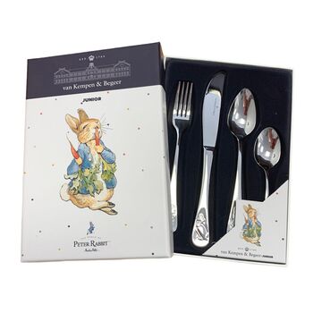 Beatrix Potter Peter Rabbit Childrens S/S Cutlery Set, 6 of 12