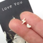 Sterling Silver Heart And Lightning Bolt Christmas Earrings, thumbnail 5 of 10