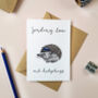 'Sending Love' Hedgehog Greetings Card, thumbnail 1 of 2