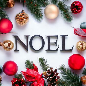 Noel Christmas Mantlepiece Fireplace Decoration Sign, 2 of 10