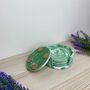 Set Of Four Emerald Green Coasters And Holder, thumbnail 5 of 8