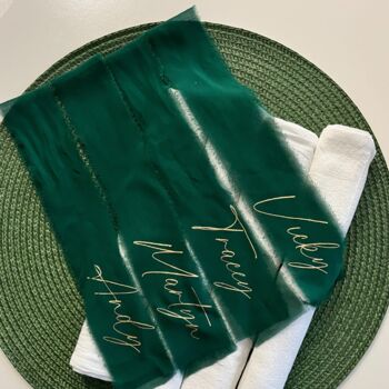 Personalised Ribbon Ties And Optional Napkins, 4 of 8