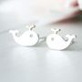 Sterling Silver Little Whale Ear Studs, thumbnail 3 of 3
