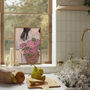 Pink Hydrangea Flowers Illustrated Art Print, thumbnail 5 of 5