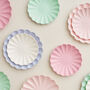 Eight Large Scalloped Eco Friendly Paper Plates, thumbnail 1 of 6