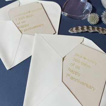 Personalised Wooden 1st Anniversary Keepsake Plaque, 2 of 9