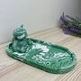 Emerald Green Bear Incense Stick Holder Burner, thumbnail 2 of 6