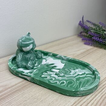 Emerald Green Bear Incense Stick Holder Burner, 2 of 6