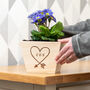 Personalised Wooden Planter With Heart, thumbnail 2 of 4