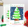 Personalised Festive Tree Very First Christmas Card, thumbnail 2 of 7