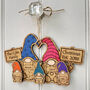 Personalised Oak Eco Gnome Family Of Five Decoration, thumbnail 1 of 7