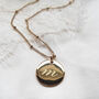 Gold Vermeil Initial Disc Necklace, thumbnail 1 of 6