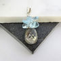 Quartz Pyrite And Blue Topaz Silver Necklace, thumbnail 4 of 4