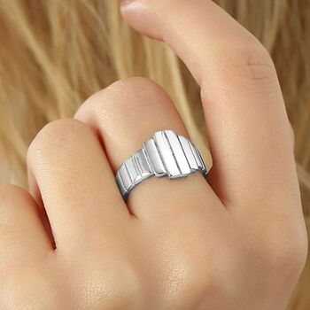 Multi Layered Bar Ring Sterling Silver, 2 of 8