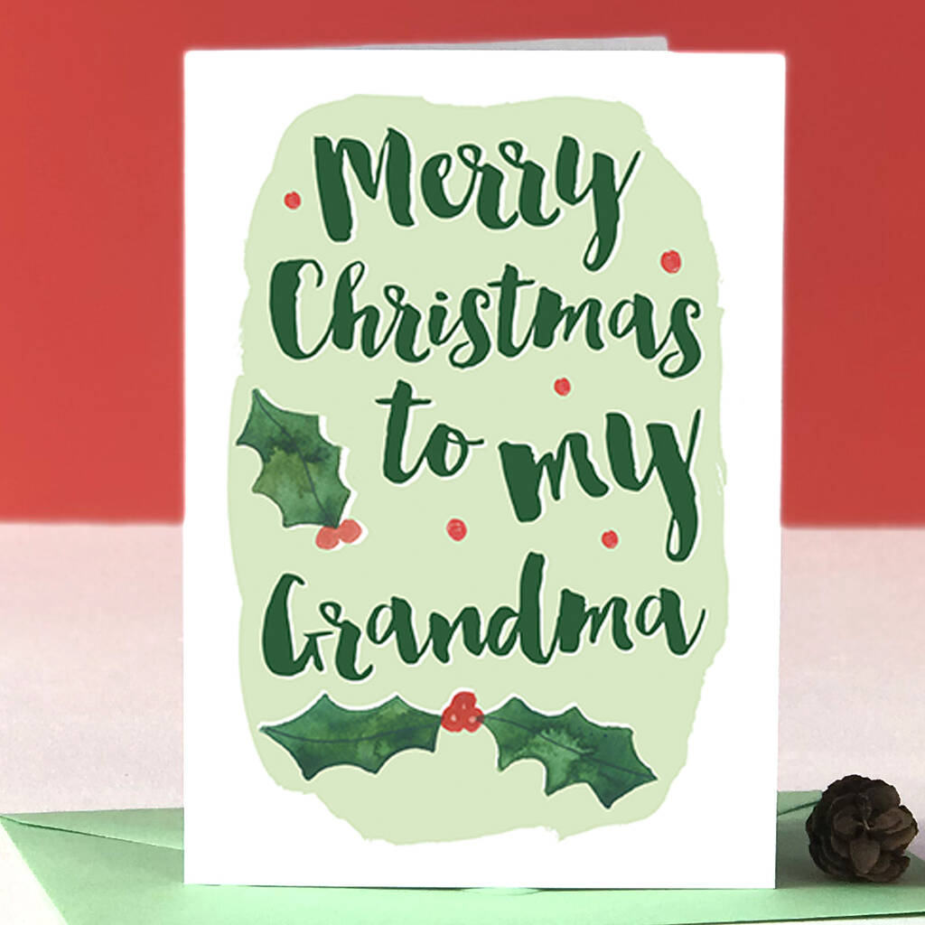 Merry Christmas Grandma Card By Alexia Claire | notonthehighstreet.com