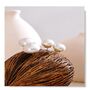 Cannes D’or Gold Pearl Ball Stud Charm Gift Earrings, thumbnail 4 of 4