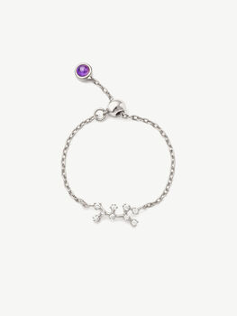 Silver Constellation Ring Zodiac Jewellery Birthstone, 9 of 12