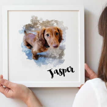 Voucher For Personalised Pet Watercolour Framed Print, 3 of 8